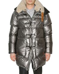 Paul Smith | Gray Fur Collar Aluminium Down Jacket for Men | Lyst