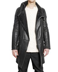 Pringle of Scotland | Black Shearling Leather Jacket for Men | Lyst