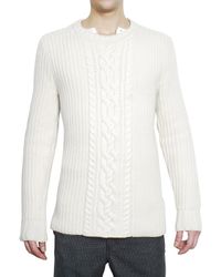 Pringle of Scotland | White Cashmere and Wool Woven Knit Sweater for Men | Lyst