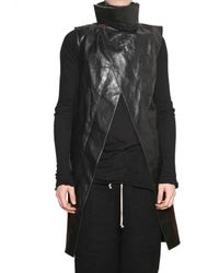 Rick Owens | Black Calfskin Vest for Men | Lyst