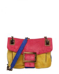 Roger Vivier | Multicolor Metro Micro Suede Shoulder Bag | Lyst