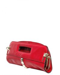 Valentino | Red Va Va Voom Foldover Chain Clutch | Lyst