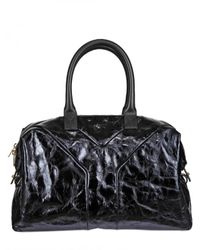 Saint Laurent | Black Metallic Easy Medium Top Handle | Lyst