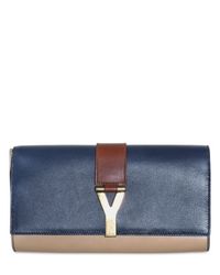 Saint Laurent | Blue Chyc Large Clutch | Lyst