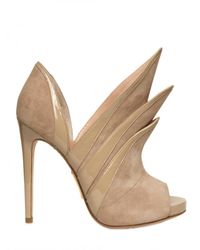 Alejandro Ingelmo | Natural 120mm Origami Suede & Patent Low Boots | Lyst
