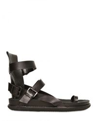Ann Demeulemeester | Black Calfskin Belted Sandals for Men | Lyst