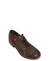 BB Bruno Bordese | Brown 20mm Washed Leather Lace-up Shoes | Lyst