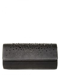 Blumarine | Black Swarovski Silk Satin Clutch | Lyst
