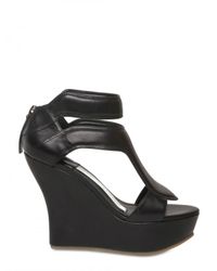 Camilla Skovgaard | Black 120mm Leather Sandal Wedges | Lyst
