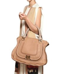 Chloé | Natural Large Marcie Lock Top Handle | Lyst
