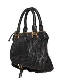 Chloé | Black Medium Python Marcie Top Handle | Lyst