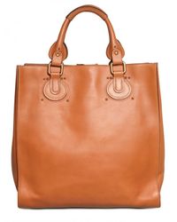 Chloé | Brown Aurora Grained Vegetal Calfskin Tote | Lyst