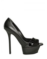 Diego Dolcini | Black 130mm Leather & Patent Pumps | Lyst