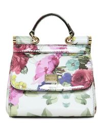 Dolce & Gabbana | White Patent Micro Miss Sicily Top Handle | Lyst