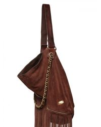 DSquared² | Brown Suede & Leather Fringed Shoulder Bag | Lyst