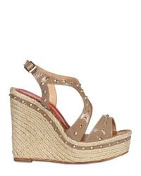Paloma Barceló | Natural 120mm Patent & Studs Wedges | Lyst