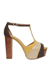See By Chloé | Multicolor 120mm Printed Leather and Canvas Sandals | Lyst