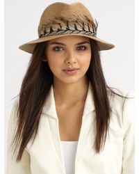 Eugenia Kim | Natural Kurt Pheasant Feather Accented Fedora | Lyst