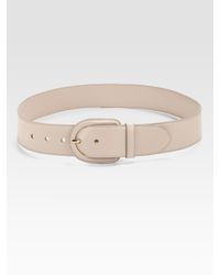 Prada Madras Leather Belt in Beige (bianco) | Lyst  