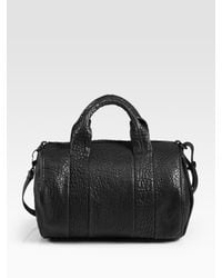Alexander Wang | Black Rocco Lambskin Top Handle Bag | Lyst