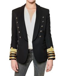 Balmain | Black Naval Wool Cloth Jacket | Lyst