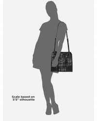 Prada | Black Tweed North/South Tote with Saffiano Trim | Lyst