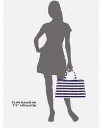 Prada | Blue Stripe Canvas Tote Bag | Lyst