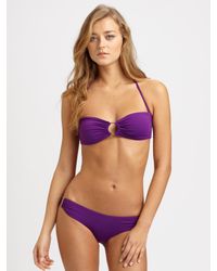 Melissa Odabash | Purple Evita Two-piece Ring-bandeau Bikini | Lyst