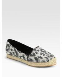 3.1 Phillip Lim | Gray Espie Leopard-print Espadrille Loafers | Lyst
