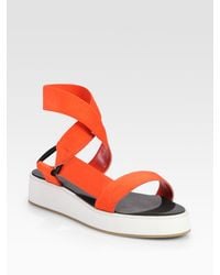 3.1 Phillip Lim | Red Brooks Elastic Cross-band Sandals | Lyst