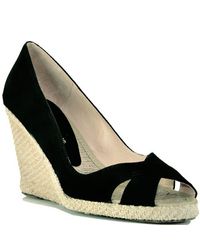 Andre Assous | Mel - Black Suede Wedge Espadrille Pump | Lyst