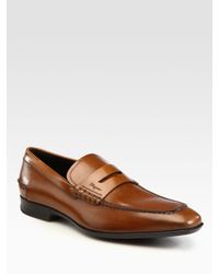 Ferragamo | Brown Canto Penny Loafers for Men | Lyst