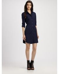 Theory | Blue Vosela Shirt Dress | Lyst