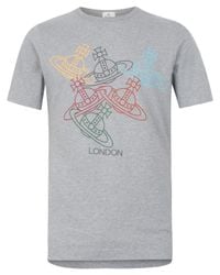 Vivienne Westwood | Gray Grey Olympic Orb T-shirt for Men | Lyst