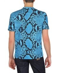 Jil Sander | Blue Python Printed Jersey T-shirt for Men | Lyst