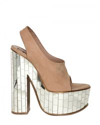 Rochas | Natural 150mm Nubuck Mirror Sandals | Lyst
