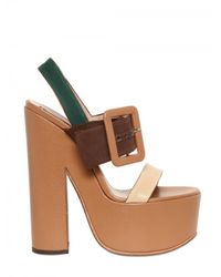 Rochas | Multicolor 150mm Canvas & Leather Buckle Sandals | Lyst