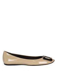 Roger Vivier | Natural Belle De Nuit Patent Ballerina Flats | Lyst