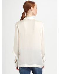 Stella McCartney | White Silk Pyjama Blouse | Lyst