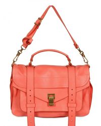 Proenza Schouler | Pink Ps1 Medium Lux Leather Satchel | Lyst