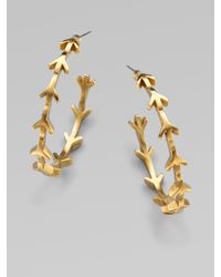 Low Luv by Erin Wasson | Metallic Abstract Hoop Earrings | Lyst
