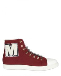 Marc Jacobs | Red Canvas & Leather Toe High Top Sneakers for Men | Lyst