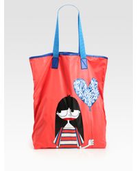 Marc By Marc Jacobs | Red Miss Marc Nylon Packable Tote Bag | Lyst