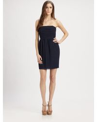 Shoshanna | Blue Strapless Dress | Lyst