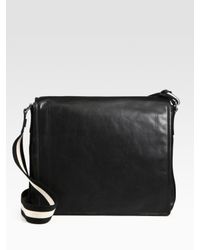 Bally | Black Leather Messenger Bag for Men | Lyst