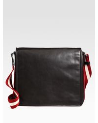 Bally | Brown Leather Messenger Bag for Men | Lyst