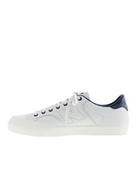 J.Crew | White Perforated Leather Procourt Sneakers for Men | Lyst