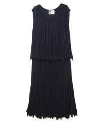 Lanvin | Blue Sleeveless Fringe Dress | Lyst
