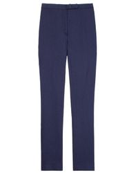 Acne Studios | Blue Cropped Linen Pants | Lyst