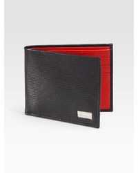 Ferragamo | Red Embossed Leather Wallet for Men | Lyst